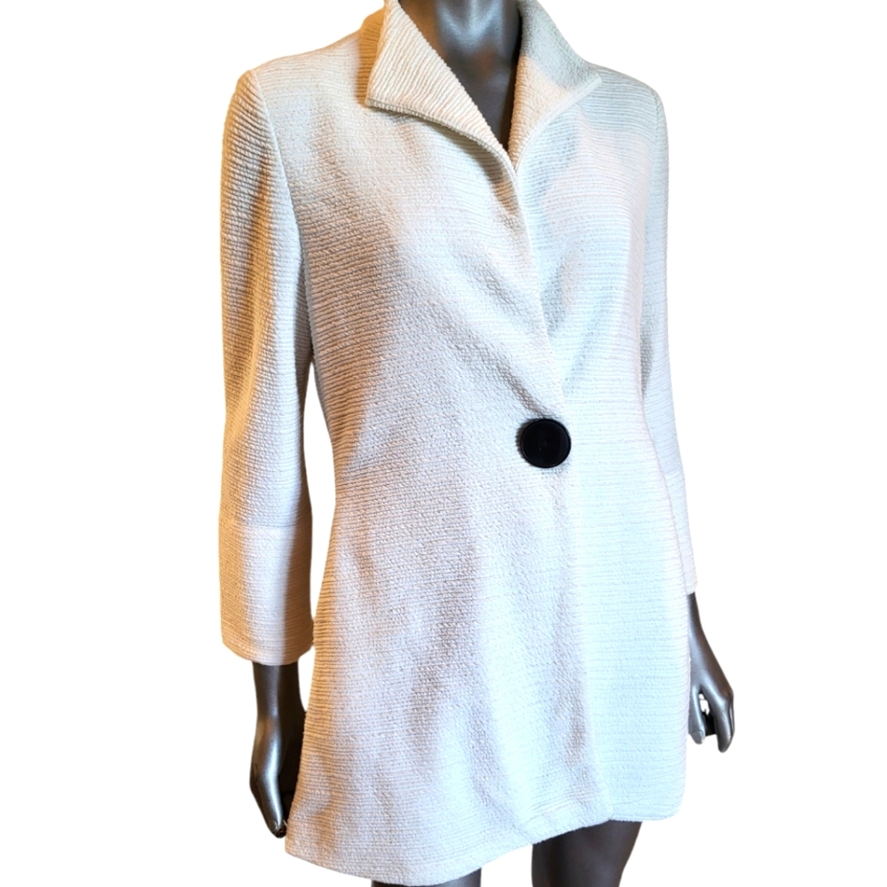 Luii Elegant White Women's Coat - Size S